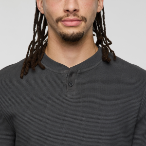 Atajo Long-Sleeve Waffle Henley – Men’s